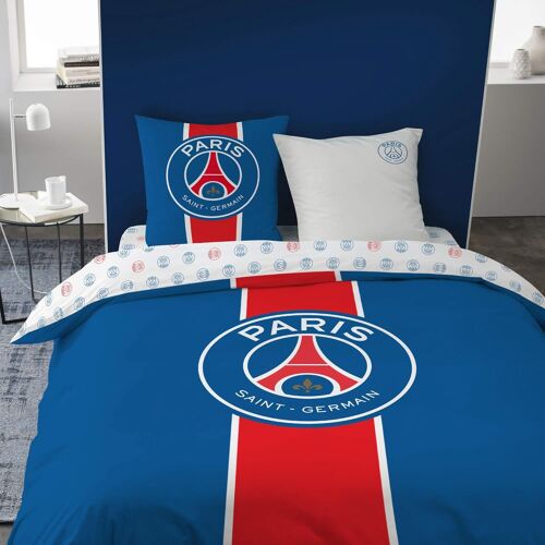 Housse De Couette + Taie D'oreiller % Coton - Maillot Paris Saint Germain (_X__Cm)