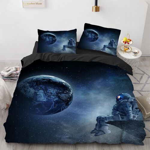 Astronaute Parure Lit Housse De Couette Cm X Cm Polyester Coton Housse De Couette Personnes Avec Taies D'oreiller X Cm Impression D