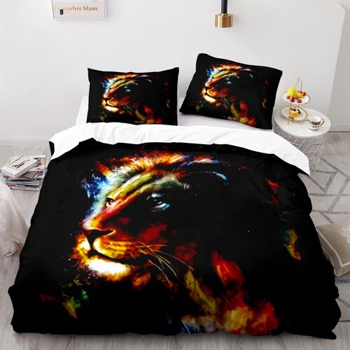 Cm X Cm House De Couette Polyester Coton Housse De Couette Pas Cher Lion Parures De Lit Anti-Allergique Avec Deux Taies D'oreiller Xcm