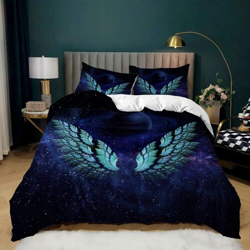 Linge De Lit Doux Confortable Housse De Couette Zipp¿¿E Microfibre Housse De Couette Fille X Ailes D'anges X Cm + X Taies D'oreiller Xcm