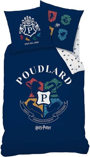 Harry Potter Parure De Lit Housse De Couette X + Taie D'oreiller X Cm % Coton Blason