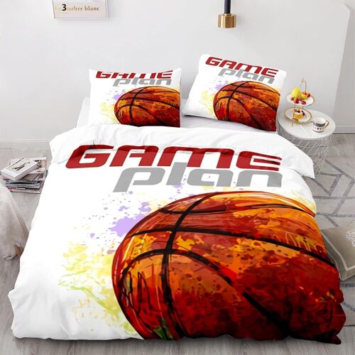 Housse De Couette Cm X Cm Basketball Housse De Couette X Fille Avec Taies D'oreiller X Cm Moelleux Polyester-Coton Parure De Lit