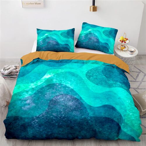 Parure De Lit X Enfant Doux Confortable Parure De Lit Pas Cher Microfibre House De Couette Ocean Mer Marbre X Cm + X Taies D'oreiller Xcm