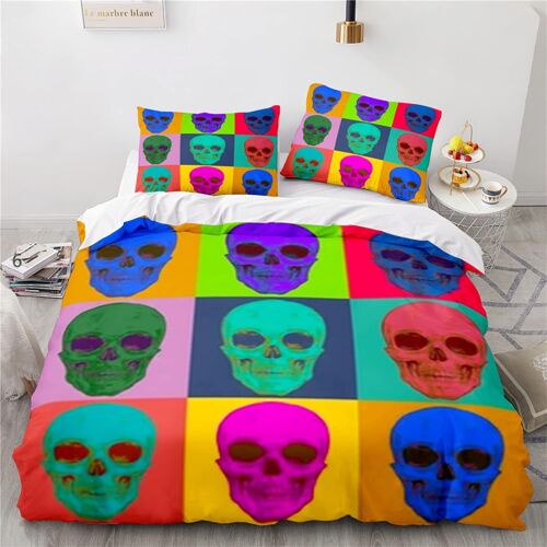 Housse De Couette Pas Cher Crane Skull X Cm Parure De Lit Pas Cher + X Taies D'oreiller Xcm Microfibre House De Couette Doux Confortable