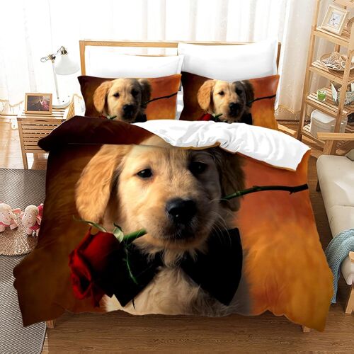 Parures De Lit Doux Confortable Housse De Couette Pas Cher Microfibre Housse De Couette X Garcon Chien Animaux X Cm + X Taies D'oreiller Xcm