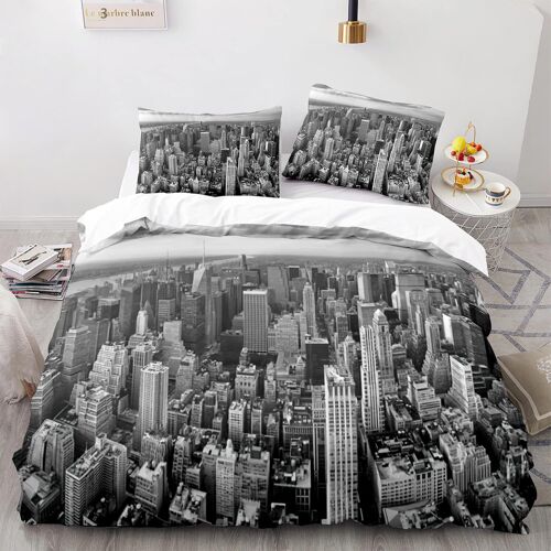 X Cm Housse De Couette Polyester Coton Housse De Couette Personnes Avec Taies D'oreiller X Cm Ville Am¿¿Ricaine Parure De Lit Impression D