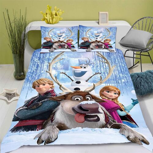 La Reine Des Neiges Parure De Lit, Elsa Parure De Lit, Pour Adolescents, En Microfibre, Impression D, Housse De Couette Et Taie D'oreiller An