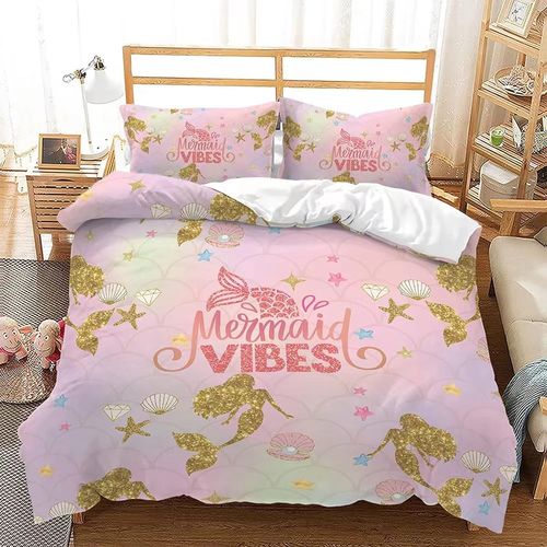 Housse De Couette Licorne Xcm Pour Enfant Fille Parure De Lit Licorne Personnes Avec Fermeture ¿¿Clair,Rose Licorne Housse De Couette + Taies