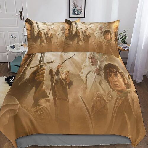 Housse De Couette The Lord Of The Rings Pour Enfant Fille, Parure De Lit Housses De Couettes En Microfibre Avec Motif Movie Parure De Couette Avec ¿¿Cl