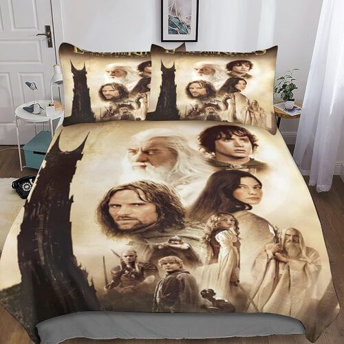 Housse De Couette The Lord Of The Rings Imprim¿¿ Motif Movie Parure De Lit Housses De Couettes Avec Taies D'oreiller D Imprim¿¿ Literie En Microfibre,Po