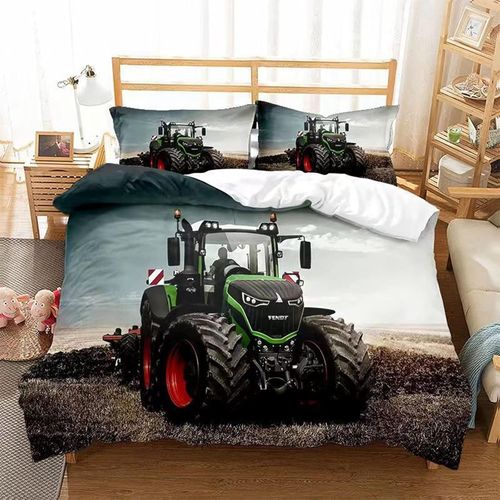Housse De Couette Tracteur Xcm Parure De Lit Personnes Pi¿¿Ces Jaune Tracteur Housse De Couette Avec Taies D'oreiller X Cm,Pour Enfant Adolescents