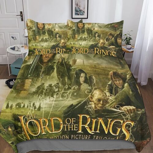 The Lord Of The Rings D Housse De Couette Avec Taies D'oreiller Housse De Parure De Lit Movie Housses De Couettes Respirante Douce Et Confortable Pour