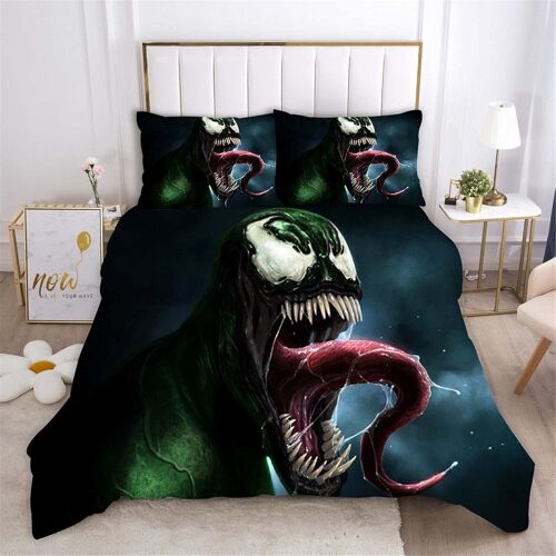 Venom Parure De Lit D Avec Housse De Couette Et Taies D'oreiller, % Microfibre Pour Adultes Et Enfants (, Super King X Cm)
