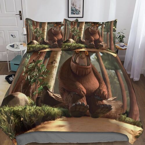 Gruffalo Sets Housses De Couettes Imprim¿¿E D,Parure De Lit Housse De Couette Anime Parure De Couette En Microfibre Avec Taies D'oreiller Pour Adolesce