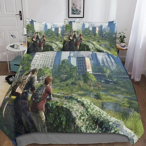 The Last Of Us Housse De Couette, D Series Motif Imprim¿¿ Parure De Lit Housses De Couettes En Microfibre Avec Fermeture ¿¿Clai Parure De Couette Avec T