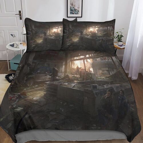 The Last Of Us Sets Housses De Couettes Imprim¿¿E D,Parure De Lit Housse De Couette Series Parure De Couette En Microfibre Avec Taies D'oreiller Pour A