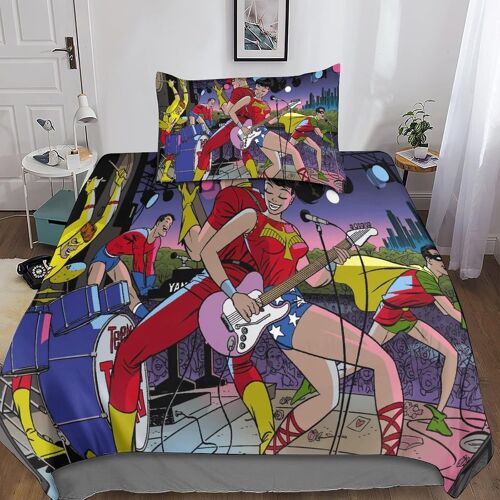 Teen Titans Housse De Couette D Motif Imprim¿¿ Anime Parure De Lit Housses De Couettes En Microfibre Avec Fermeture ¿¿Clai Parure De Couette Avec Taies