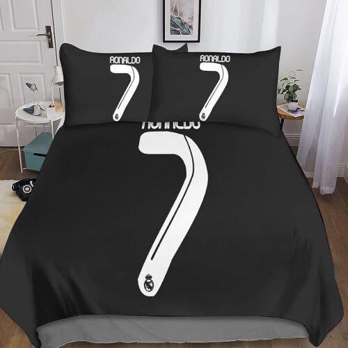 Cristiano Ronaldo Housse De Couette Football Imprim¿¿E D, Parure De Lit En Microfibre Housses De Couettes Avec Fermeture ¿¿Clair Pour Adultes Et Enfants