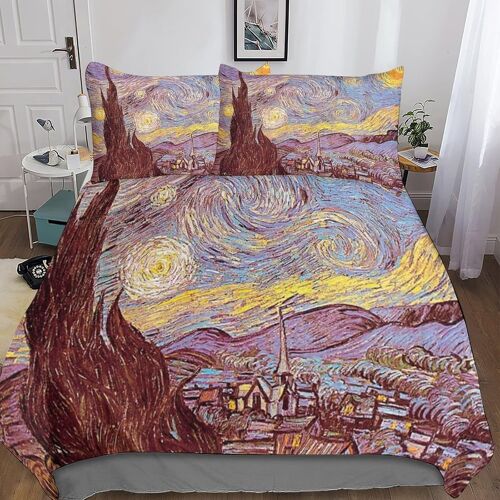 Housse De Couette Van Gogh Impression D Art Parure De Lit En Microfibre Hypoallergique Housses De Couettes Avec ¿¿Clair Pour Garcon Enfant Fille Adoles