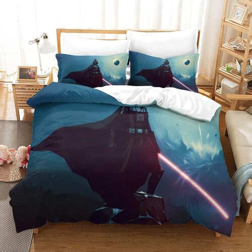 Star Warshousse Couette Imprim¿¿ D Couverture De Couette Microfibre Doux Ensembles Literie Ensemble De Couette Avec Fermeture ¿¿Clair +Taies D'oreiller