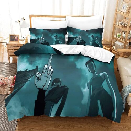 Love Dead Robots Pcs Parure De Lit - Housse De Couette Douce Housse Couette Imprim¿¿ D Avecfermeture ¿¿Clair+ D'oreiller Double£¿Xcm£©
