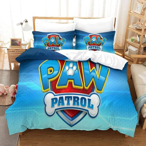 Paw Patrol Ensemble Housse De Couett Imprim¿¿ D Et Taie D'oreiller,Ultra Doux Microfibre Hypoallerg¿¿Nique £¬Ensemble Housse De Couette Avec Fermeture ¿¿C