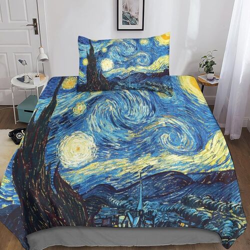 Housse De Couette Van Gogh Imprim¿¿ Motif Parure De Lit Avec D'oreiller D Art De Imprim¿¿ Literie En Microfibre,Housses De Couettes Pour Adultes Enfants