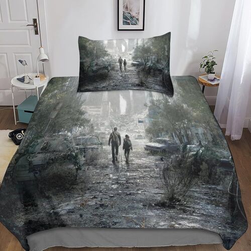The Last Of Us Sets Housses De Couettes Imprim¿¿E D,Parure De Lit Housse De Couette Series Parure De Couette En Microfibre Avec Taies D'oreiller Pour A