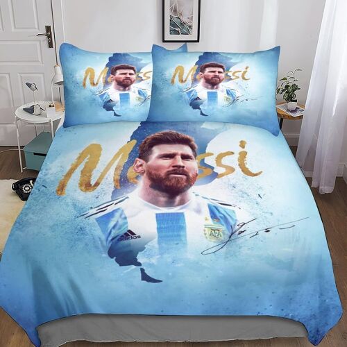 Housse De Couette Lionel Messi D Motif Imprim¿¿ Parure De Lit Housses De Couettes Lionel Messi En Microfibre Avec Fermeture ¿¿Clai Parure De Couette Ave