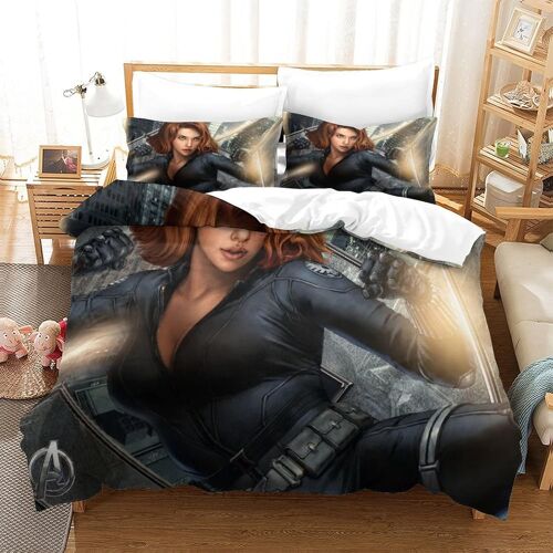 Black Widow Ensemble De Literie ¿¿ Motif Imprim¿¿ En D Housse De Couette ¿¿ Th¿¿Me Ultra Douce Ensemble De Pi¿¿Ces Avec Taie D'oreiller Housse De Couette