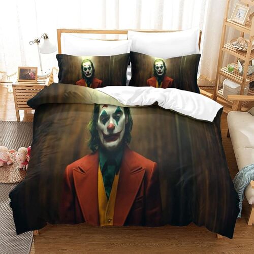 Joker Ensemble De Housse De Couette Imprim¿¿ D Avec Taie D'oreiller Zipp¿¿E Ensemble De Literie En Microfibre Douce Pour Enfants Adolescents Housse De C