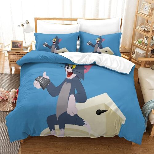 Housse De Couette Tom&jerry, Motif,Cadeau, Parure De Lit, Housse De Couette Avec Taies D'oreiller, Pour D¿¿Co Chambre Adulte Enfant Single£¿Xcm£©