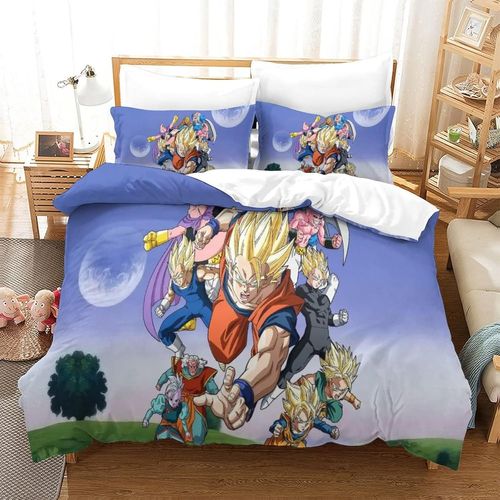 Dragon Ballhousse Couette Imprim¿¿ D Couverture De Couette Microfibre Doux Ensembles Literie Ensemble De Couette Avec Fermeture ¿¿Clair +Taies D'oreille