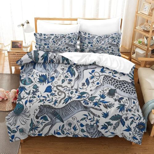 Cartoon Printhousse Couette Imprim¿¿ D Couverture De Couette Microfibre Doux Ensembles Literie Ensemble De Couette Avec Fermeture ¿¿Clair +Taies D'oreil