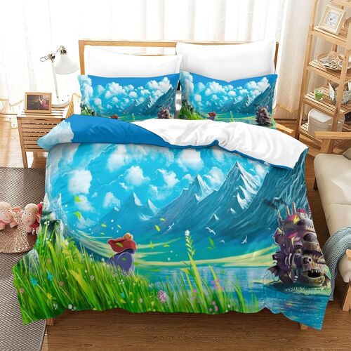 Anime Cartoon Chambre D¿¿Coration Ensemble De Literie Motif Imprim¿¿ D Ultra Doux Housse De Couette Fermeture ¿¿Clair Dissimul¿¿E Housse De Couette Taie D