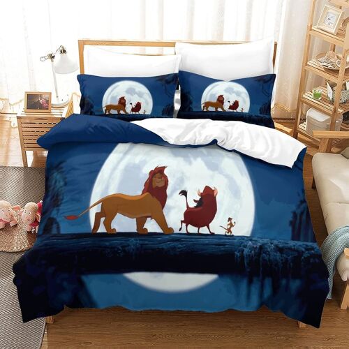 The Lion King Housse De Couette Imprim¿¿E En D Avec Taies D'oreiller Et Housse De Couette ¿¿ Fermeture ¿¿Clair Dissimul¿¿E, Parure De Lit Super Douce Et F