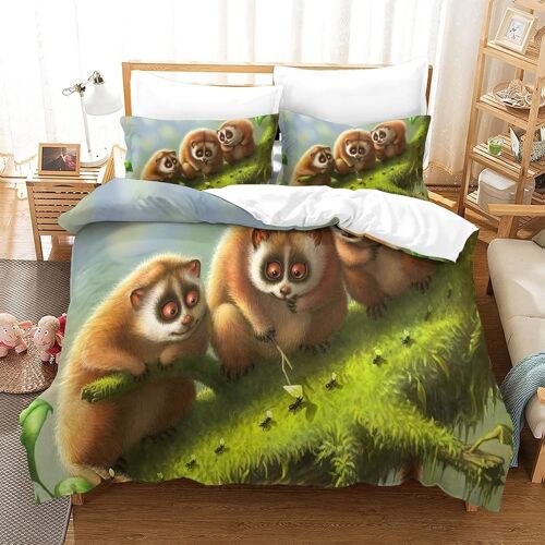Animal Ensemble De Housse De Couette Imprim¿¿ D Avec Taie D'oreiller Zipp¿¿E Ensemble De Literie En Microfibre Douce Pour Enfants Adolescents Housse De