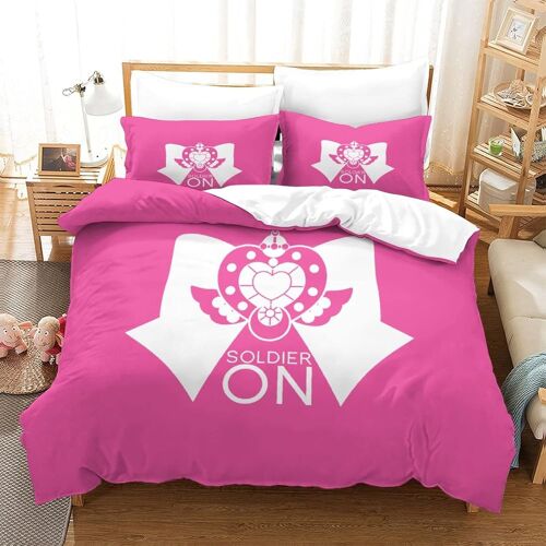 Sailor Moon Housse De Couette,Parure De Lit Anime Avec Taies D'oreiller,Pour D¿¿Co Chambre Adulte Enfant Double£¿Xcm£©