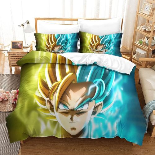 Dragon Ballhousse Couette Imprim¿¿ D Couverture De Couette Microfibre Doux Ensembles Literie Ensemble De Couette Avec Fermeture ¿¿Clair +Taies D'oreille