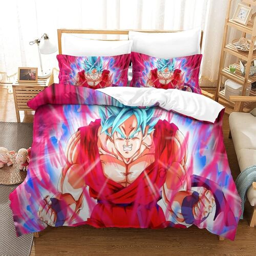 Dragon Ballhousse Couette Imprim¿¿ D Couverture De Couette Microfibre Doux Ensembles Literie Ensemble De Couette Avec Fermeture ¿¿Clair +Taies D'oreille