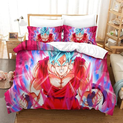 Dragon Ballhousse Couette Imprim¿¿ D Couverture De Couette Microfibre Doux Ensembles Literie Ensemble De Couette Avec Fermeture ¿¿Clair +Taies D'oreille
