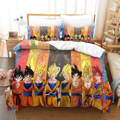 Dragon Ballhousse Couette Imprim¿¿ D Couverture De Couette Microfibre Doux Ensembles Literie Ensemble De Couette Avec Fermeture ¿¿Clair +Taies D'oreille