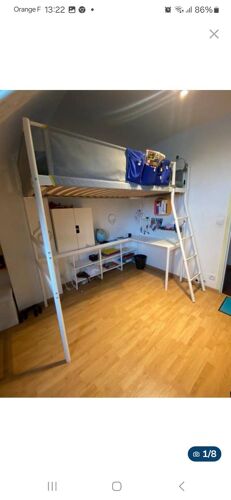 Lit Mezzanine Et Bureau De Marque Suédoise