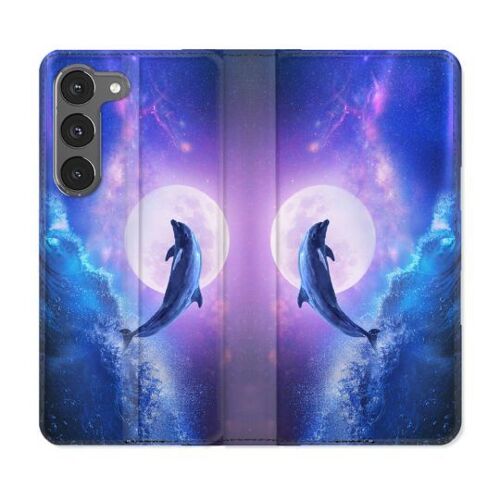 Housse Cuir Portefeuille Pour Samsung Galaxy A36 5g Animal Dauphin Vague