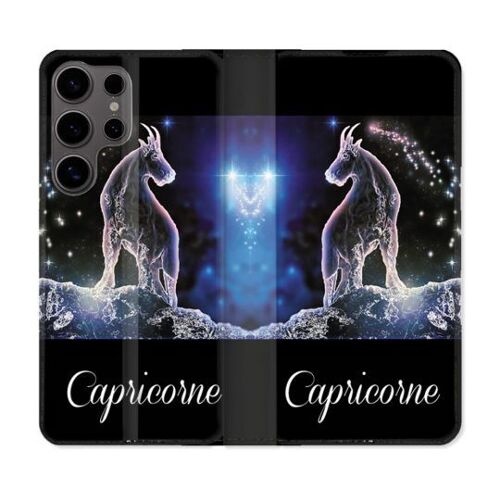 Housse Cuir Portefeuille Pour Samsung Galaxy S25 Plus Signe Zodiaque 2 Capricorne