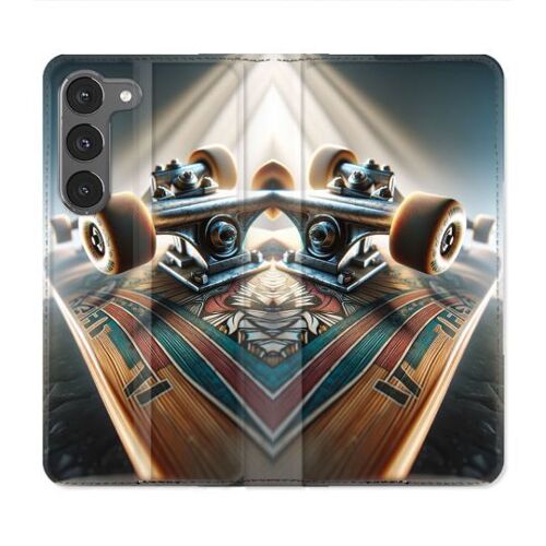Housse Cuir Portefeuille Pour Samsung Galaxy A56 5g Planche Skate