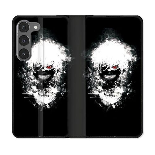 Housse Cuir Portefeuille Pour Samsung Galaxy A56 5g Manga Tokyo Ghoul Kaneki Tag