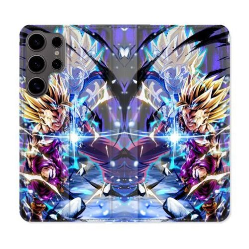 Housse Cuir Portefeuille Pour Samsung Galaxy S25 Plus Manga Dragon Ball Sangohan Duo