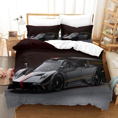 Supercar Ensemble De Literie Imprim¿¿ D Ensemble De Pi¿¿Ces Housse De Couette En Microfibre Douce Avec Taies D'oreiller Housse De Couette Double£¿Xcm£©