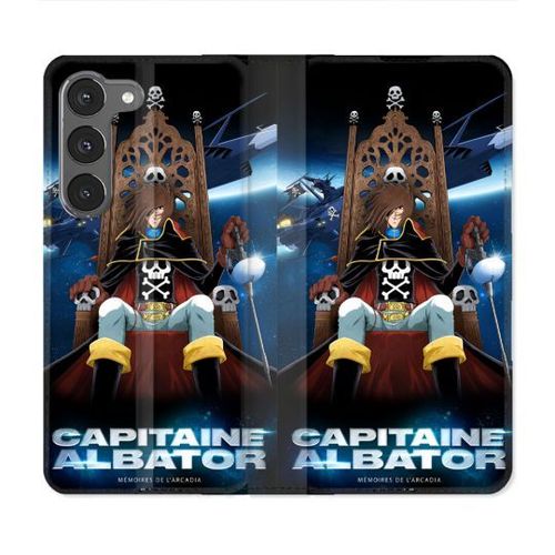 Housse Cuir Portefeuille Pour Samsung Galaxy A56 5g Manga Capitaine Albator